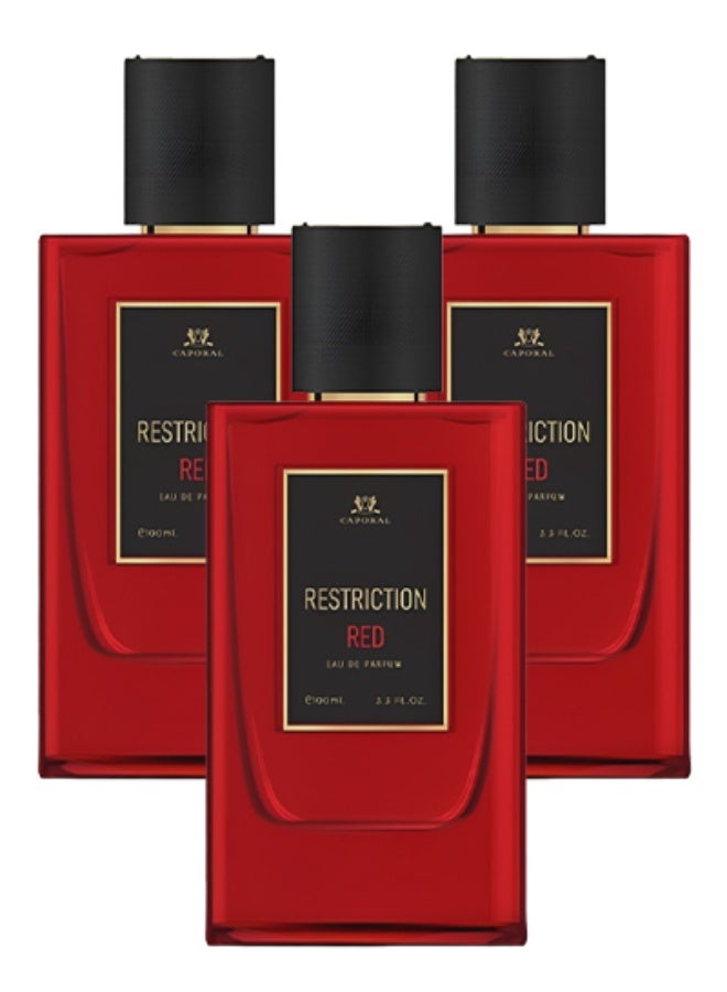 كابورال 3 قطع عطر ريستركشن ريد للرجال 100 مل - Image 1